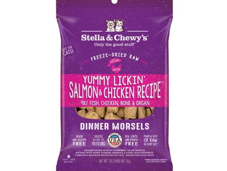 Stella & Chewys Cat Freeze Dried Dinner Morsels Yummy Lickin  Salmon & Chicken 1oz. (Case of 8) Fashion