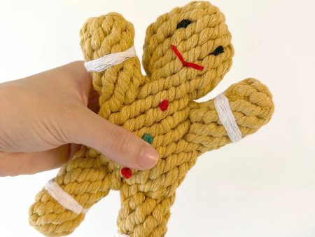 Handmade Sustainable Gingerman Rope Toys, Dog Chew Toys on Sale