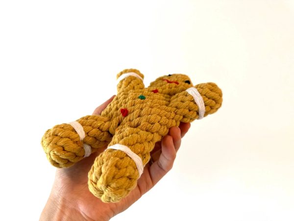 Handmade Sustainable Gingerman Rope Toys, Dog Chew Toys on Sale