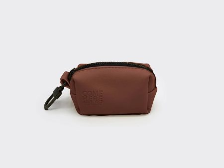 Brown Leather Poop Bag Dispenser For Sale