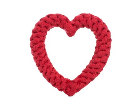 Jax & Bones Heart Dog Rope Toy Red 7  For Cheap