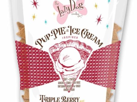 Lazy Dog Pup-PIE & Ice Cream Slices Triple Berry w  Peanut Butter Dog Treat 5oz Online Sale