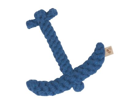 Jax & Bones Anchor Rope Dog Toy Blue 7  Hot on Sale