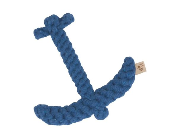 Jax & Bones Anchor Rope Dog Toy Blue 7  Hot on Sale