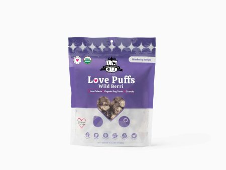 Lord Jameson Love Puffs Wild Berri Organic Crunchy Dog Treats 4oz For Sale