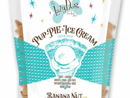 Lazy Dog Pup-PIE & Ice Cream Slices Banana Nut w  Honey & Bacon Dog Treat 5oz Supply