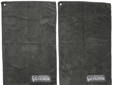 Agradi Horse Handtuch Microfibre per Paar Grau Fashion