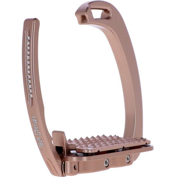 Tech Stirrups Steigbügel Venice Plus Swarovski Dressur Rosagold Cheap