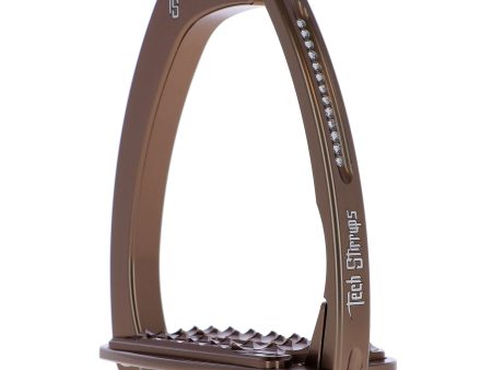 Tech Stirrups Steigbügel Venice Sloped Evo Swarovski Braun on Sale