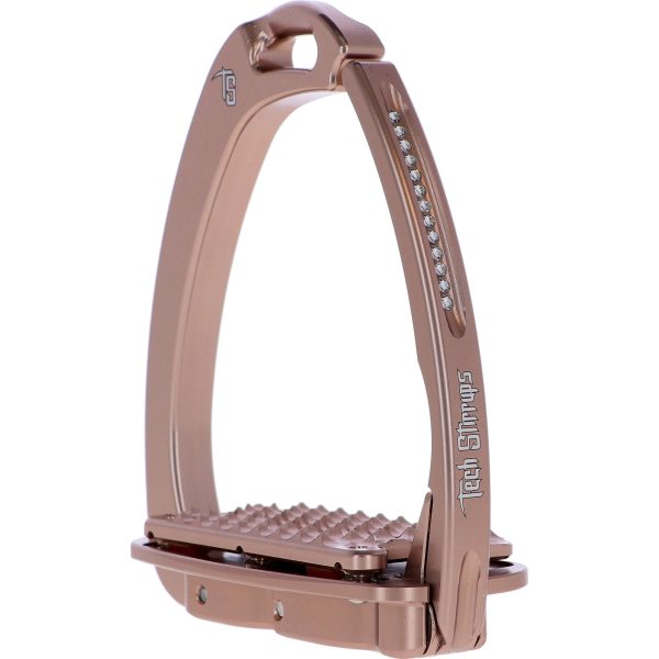 Tech Stirrups Steigbügel Venice Plus Swarovski Dressur Rosagold Cheap