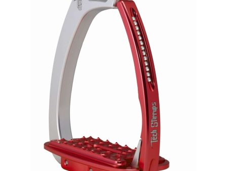 Tech Stirrups Steigbügel Venice Sloped Evo Swarovski Silber Rot For Cheap