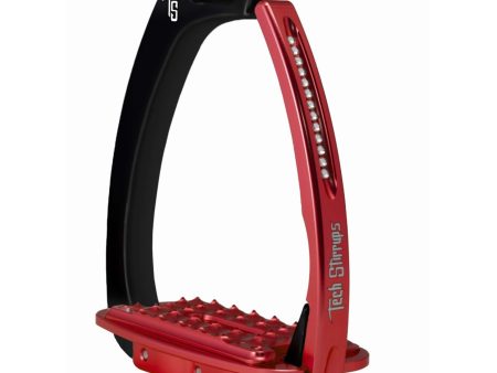 Tech Stirrups Steigbügel Venice Sloped Evo Swarovski Schwarz Rot Supply