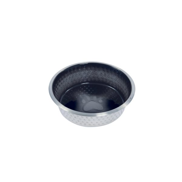 Weatherbeeta Dog Bowl Non-Slip Stainless Steel Shade Schwarz Cheap