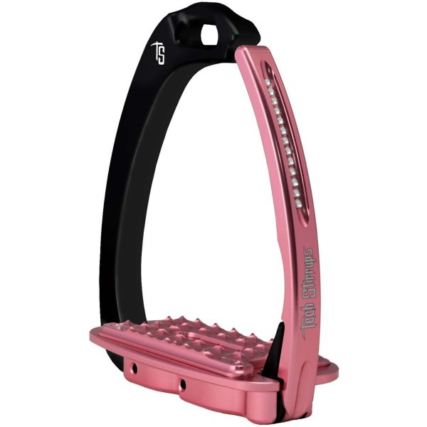 Tech Stirrups Steigbügel Venice Sloped Evo Swarovski Schwarz Rosa Hot on Sale